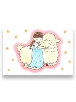画像1: ポストカード　子羊と子ども ※返品不可商品 