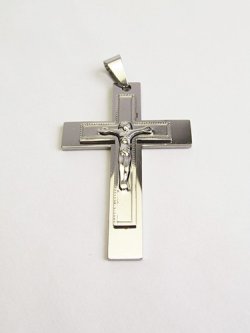 画像1: クロスペンダントトップ（A）5.8×4cm　※返品不可商品