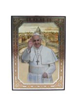 画像: イタリア直輸入デコパージュ板絵（Papa Francesco）