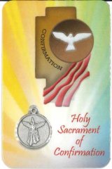 画像: メダイ付き堅信カード（Holy Sacrament of Confirmation） ※返品不可商品 