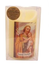 画像: LED REAL CANDLE with Vanilla Wax（St.Joseph)