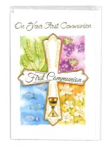 画像: 二つ折りカード初聖体（First Communion）  ※返品不可商品 