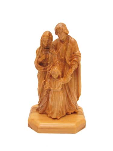 イタリア製木彫り像（少年イエスと聖ヨセフ、聖マリア）